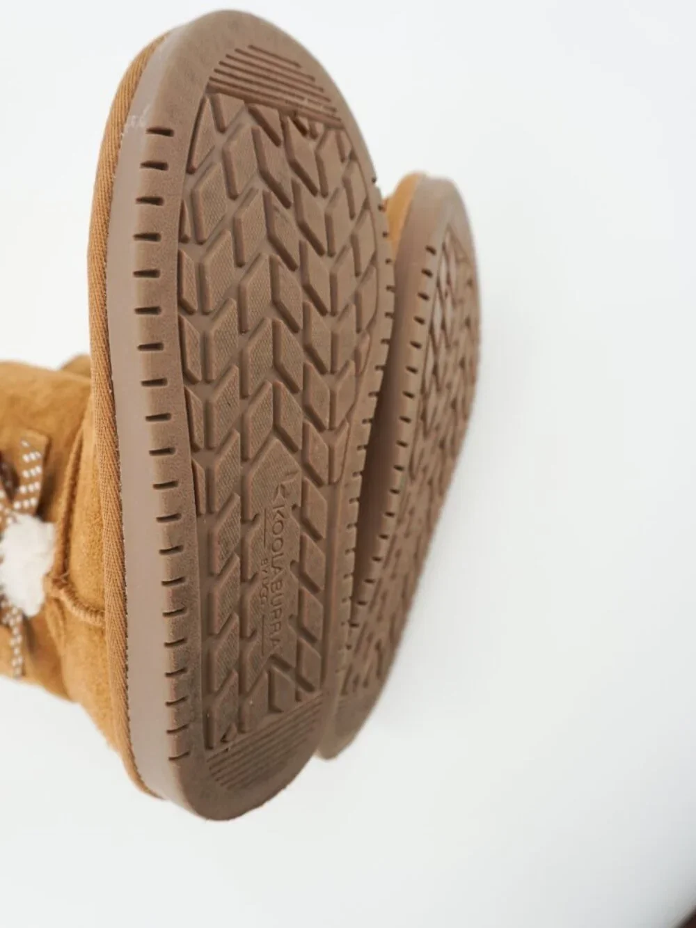 Koolaburra By Uggs Brown Suede Boots Girl Size 13 Chestnut Fur Bow Victoria